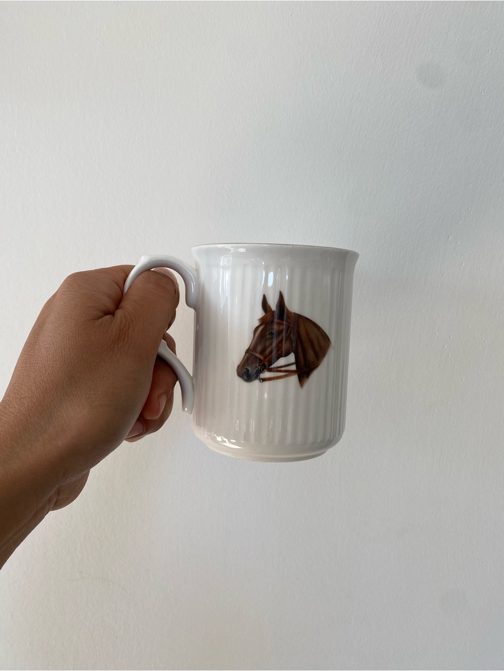 Collectible Vintage Sadler horse illustration mug